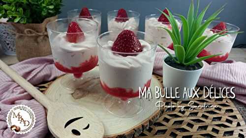 Mousse aux fraises sans œufs et sans gélatine