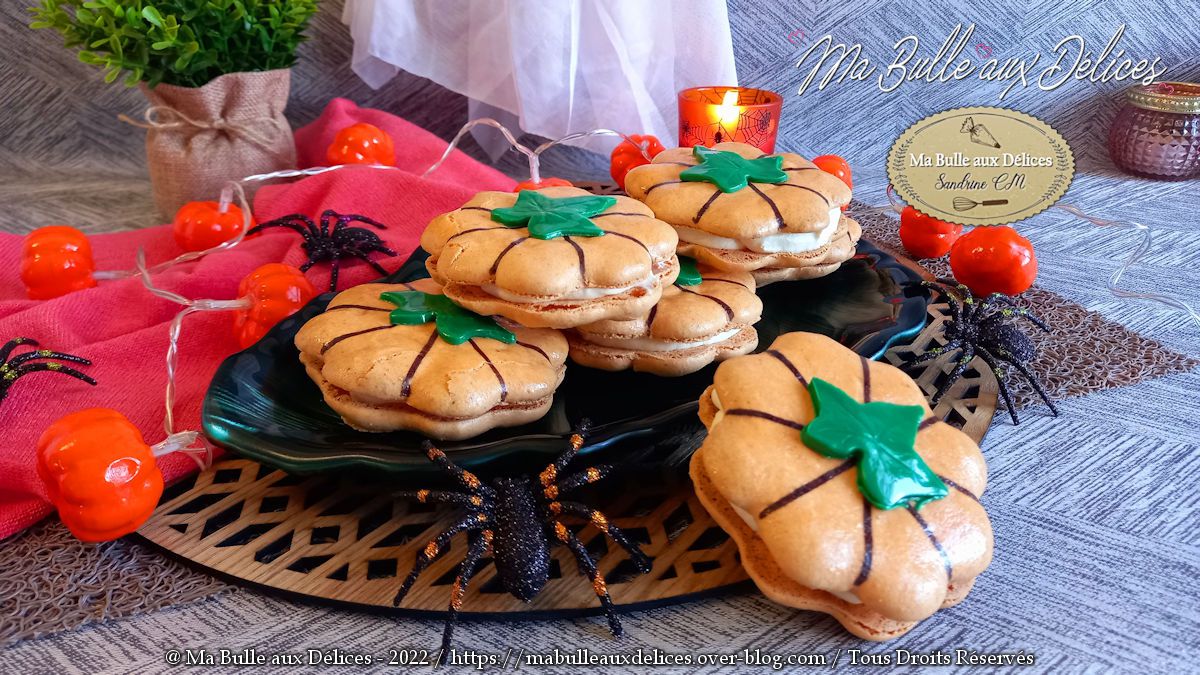 Macarons Citrouille d'halloween