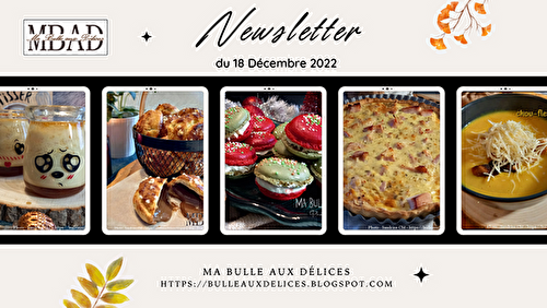 Newsletter du 18 Décembre 2022