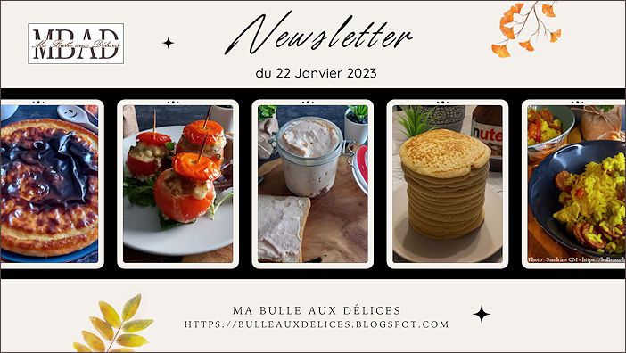 🐞Newsletter du 22 janvier 2023🐞