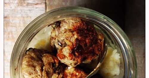 Boulettes de boeuf aux oignons caramélisés