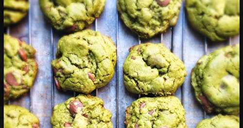 Cookies au thé Matcha et pépites de chocolat au lait