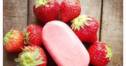 Glaces à la fraise (sans sorbetière)