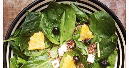 Ma salade aux pousses d'épinards (et plein d'autres trucs)