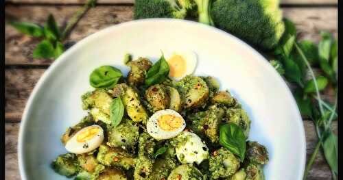 Ma salade de pommes de terre au pesto de brocoli