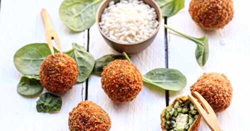 Mes arancini épinards/feta