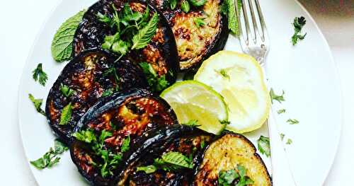 Mes aubergines et leur sauce au yaourt