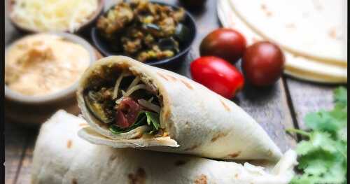 Mes burritos boeuf/aubergine/courgette