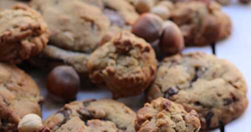 Mes cookies chocolat/noisettes et noix de pécan