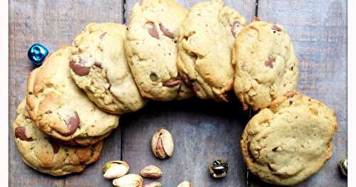 Mes cookies pistaches et chocolat (ça marche aussi comme recette de Noël?)