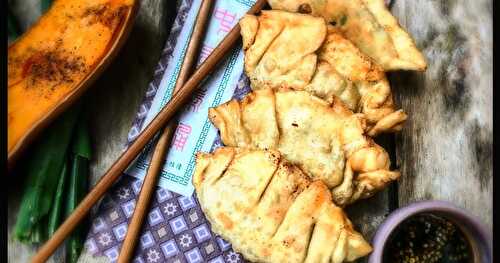 Mes dumplings frits au porc et à la courge