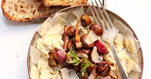 Mes oeufs brouillés aux champignons