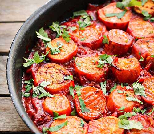 Mes patates douces à la sauce tomate 