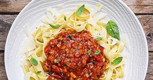 Mes pâtes bolognaise végétariennes