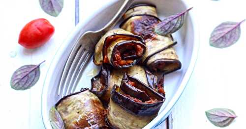 Mes roulés d'aubergine au halloumi