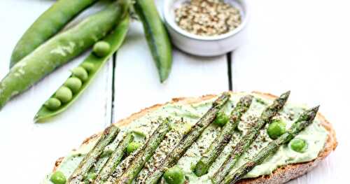 Mes tartines petits pois et asperges