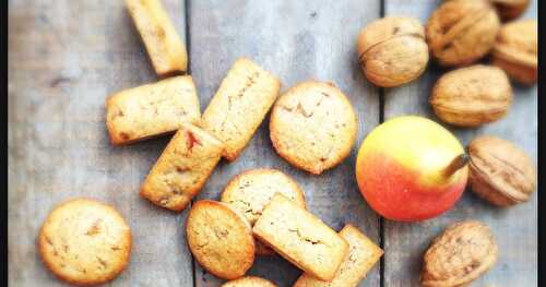 Mini financiers aux noix et poires caramélisées 