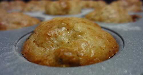 Mini muffins pommes caramélisées, fromage de chèvre
