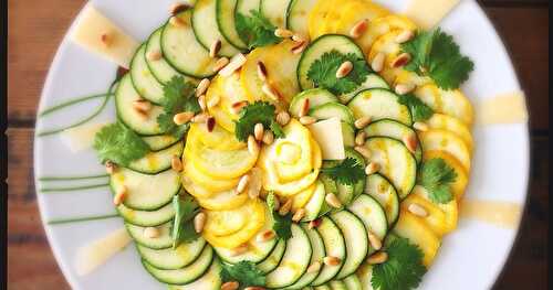 Mon carpaccio de courgette (recette d'un cuisinier nomade)