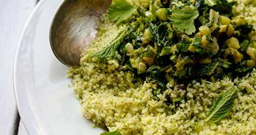 Mon "couscous" vert aux légumes... verts!