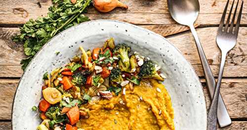 Mon dahl de lentilles corail aux légumes sautés