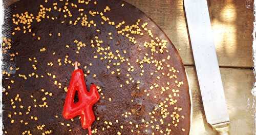 Mon gâteau fondant chocolat/mascarpone ( Recette anniversaire)