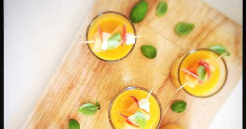 Mon gazpacho au melon (recette à brochette)