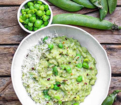 Mon risotto aux petits pois