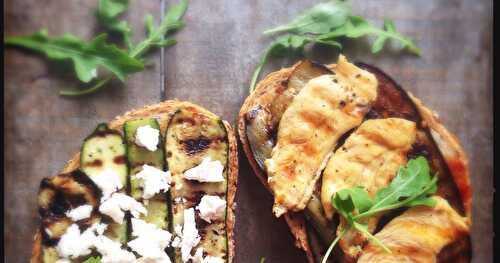 Mon sandwich au poulet et aux légumes grillés