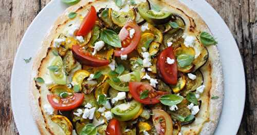 Notre pizza aux légumes rôtis