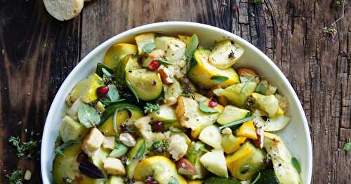 Notre salade de courgettes rôties aux herbes