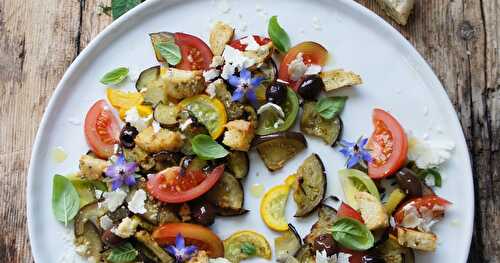 Notre salade de légumes rôtis comme une panzanella