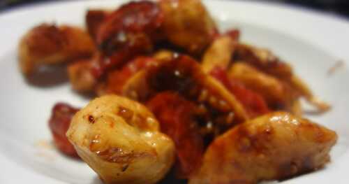 Poulet aux tomates confites