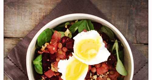 Salade de lentilles au saumon fumé