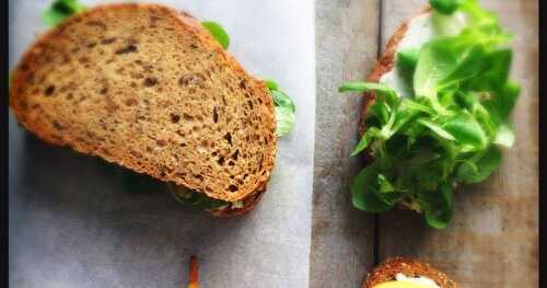 Sandwich chèvre et poire