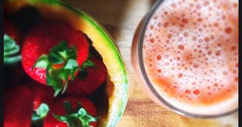 Smoothie melon et fraise