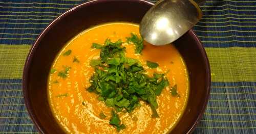 Soupe de carottes au lait de coco