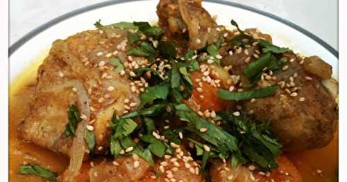 Tajine de poulet aux abricots