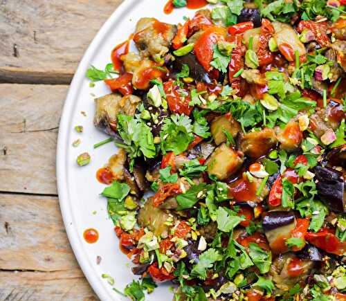 Ma salade d'aubergine à la mélasse de grenade