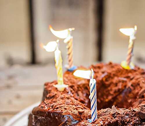 Mon gâteau d'anniversaire tout chocolat