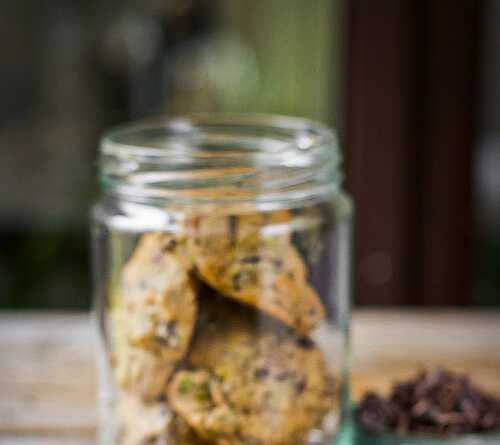 Mes mini cookies au chocolat et aux pistaches