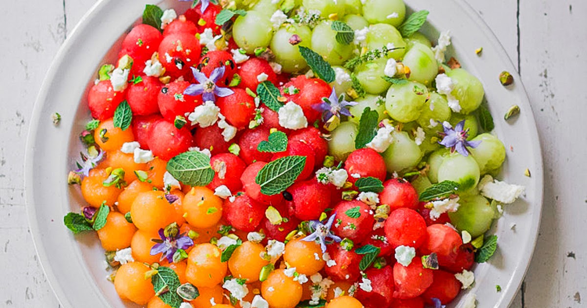 Ma salade melon/pastèque/concombre