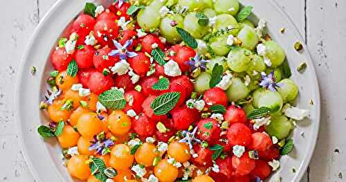 Ma salade melon/pastèque/concombre