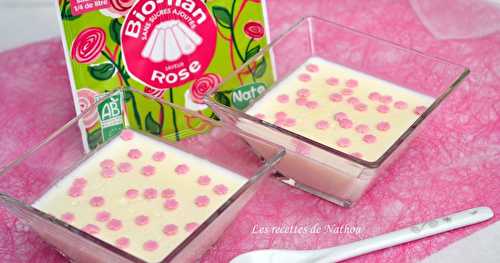 Bio-flan saveur à la rose