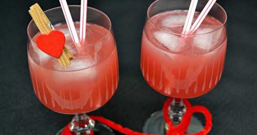 Cocktail rouge passion "Saint-Valentin"