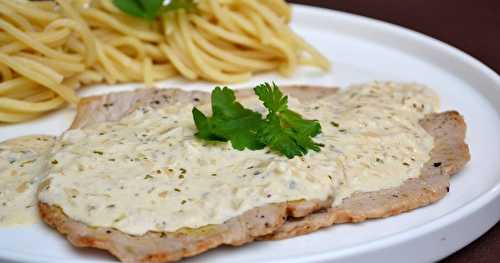 Escalopes de veau, sauce aux échalotes et Riesling