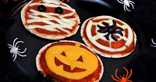 Le trio diabolique de pita-pizzas Halloween !