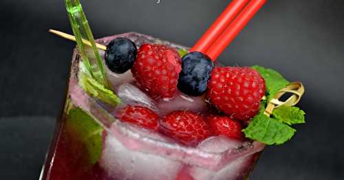 Mojito aux framboises et myrtilles !