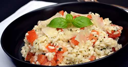 Risotto aux tomates, basilic et parmesan... tout simplement !