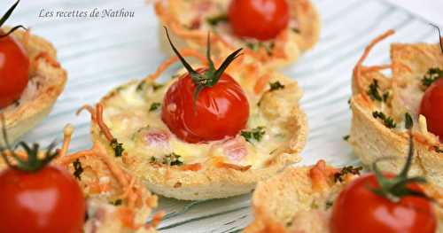 Tartelettes croque-monsieur ... ou petits nids de Pâques ?